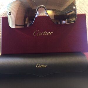 Cartier Panthere Rimless Pink Lens Sunglasses CT0023S 003